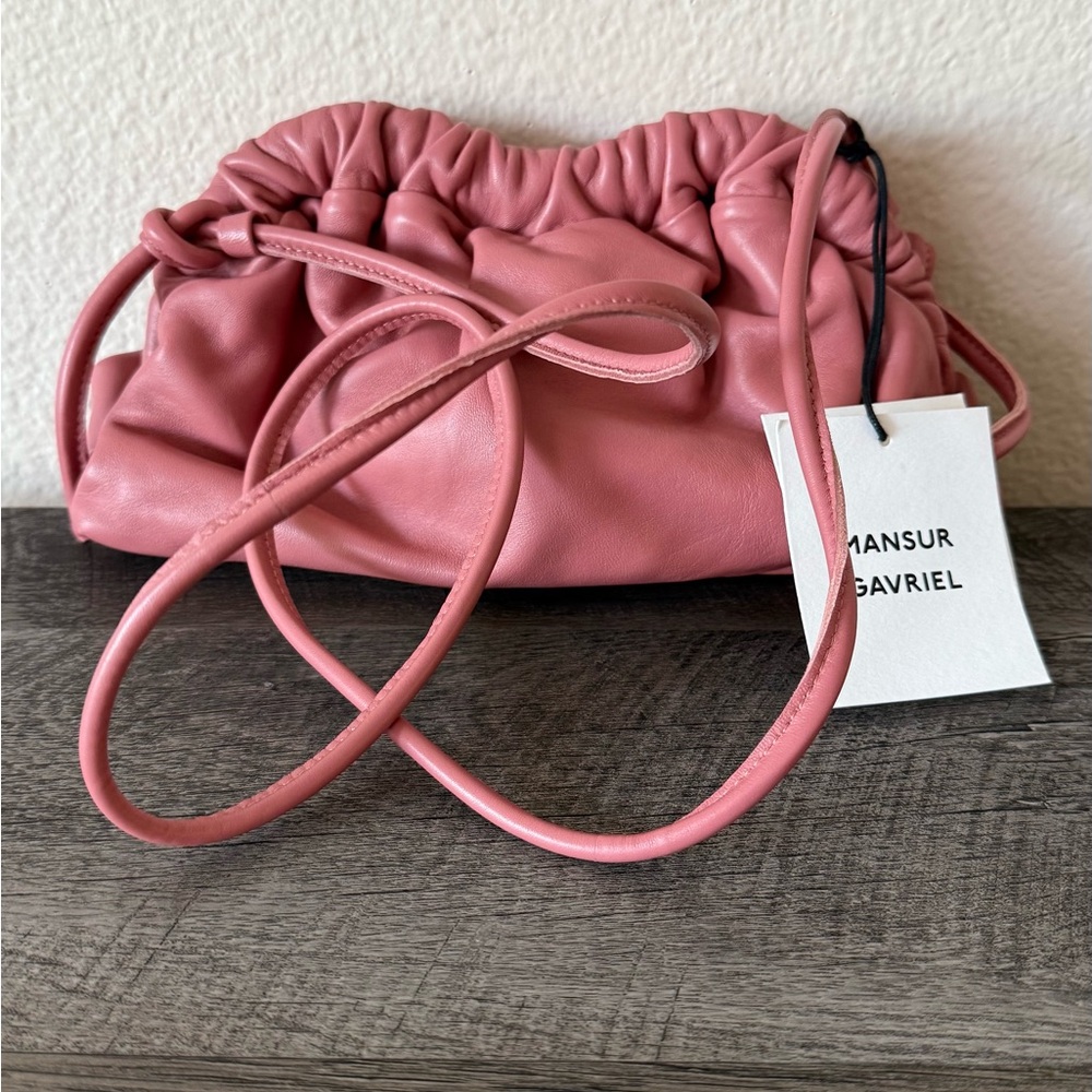 Mansur Gavriel Blush Pink Mini Cloud Crossbody Bag NWT